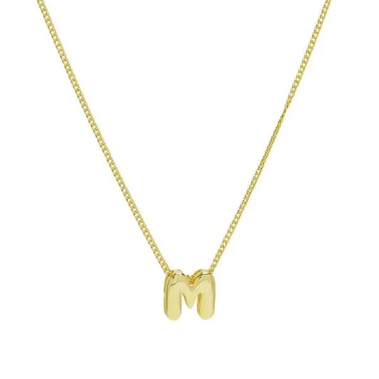 Mini Bubble Initial Letter Personalized Necklace Dani & Em