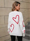 Miss Sparkling Red Hearts Sweater red and white heart sweater Miss Sparkling 