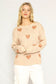 Miss Sparkling V-Day Heart Sweater all over heart sweater Miss Sparkling PEACH SAND S 