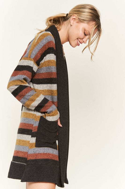 MULTI COLOR STRIPE CARDIGAN KRT1242 Jade By Jane 