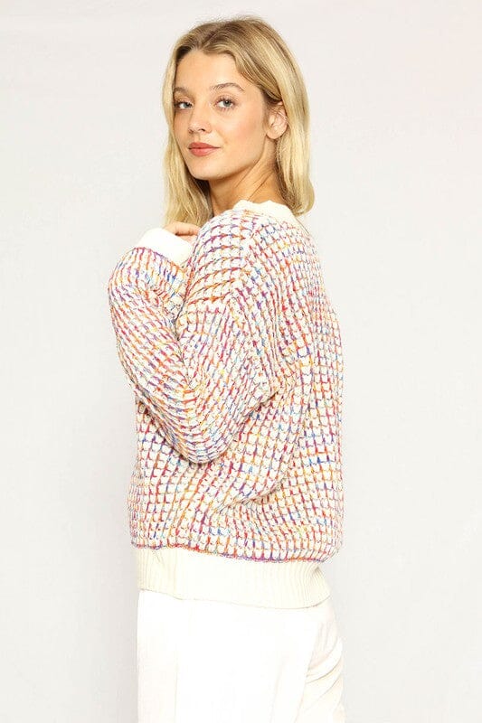 Multicolored knit sweater Miss Sparkling 