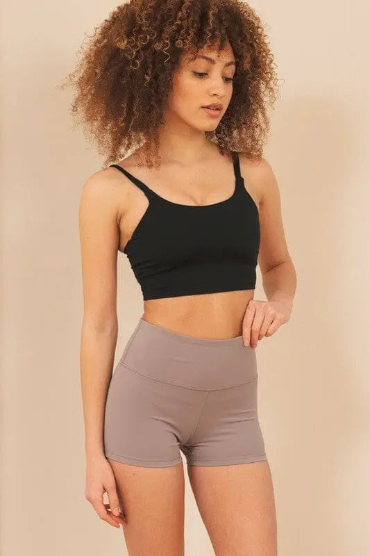 Naomi Brushed Nylon Training Short ALAMAE Apparel grey L