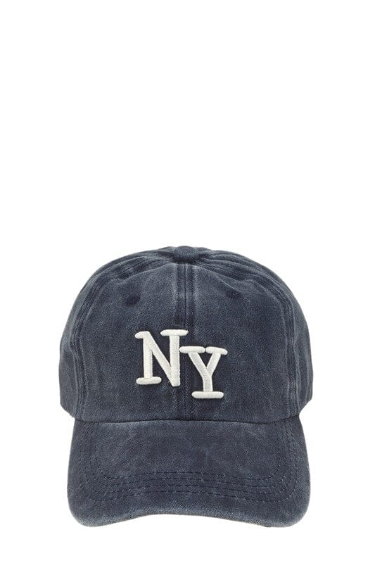 NY Embroidered Baseball Hat NY baseball hat Poet Street Boutique 