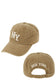 NY Embroidered Baseball Hat NY baseball hat Poet Street Boutique KHAKI OS 