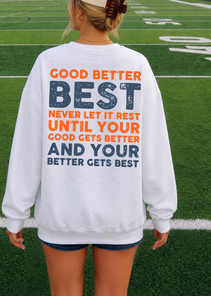 Chicago Football Bear Crewneck Sweatshirt – Good Better Best Motivational Back