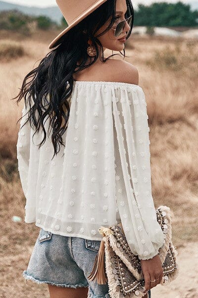 Off Shoulder Dotted Top Off shoulder dotted top Miss Sparkling 