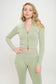 OTOS ACTIVE Ribbed Knit Two-Piece Tracksuit 2 piece track set OTOS Active Green S 