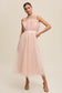 Paper Bag Frill Tulle Maxi Dress Listicle Blush S 