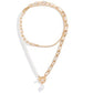 Pearl Double Layer Toggle Necklace toggle necklace Poet Street Boutique 