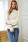 Pearl Embellishments Contrast Sleeves Sweater Davi & Dani 