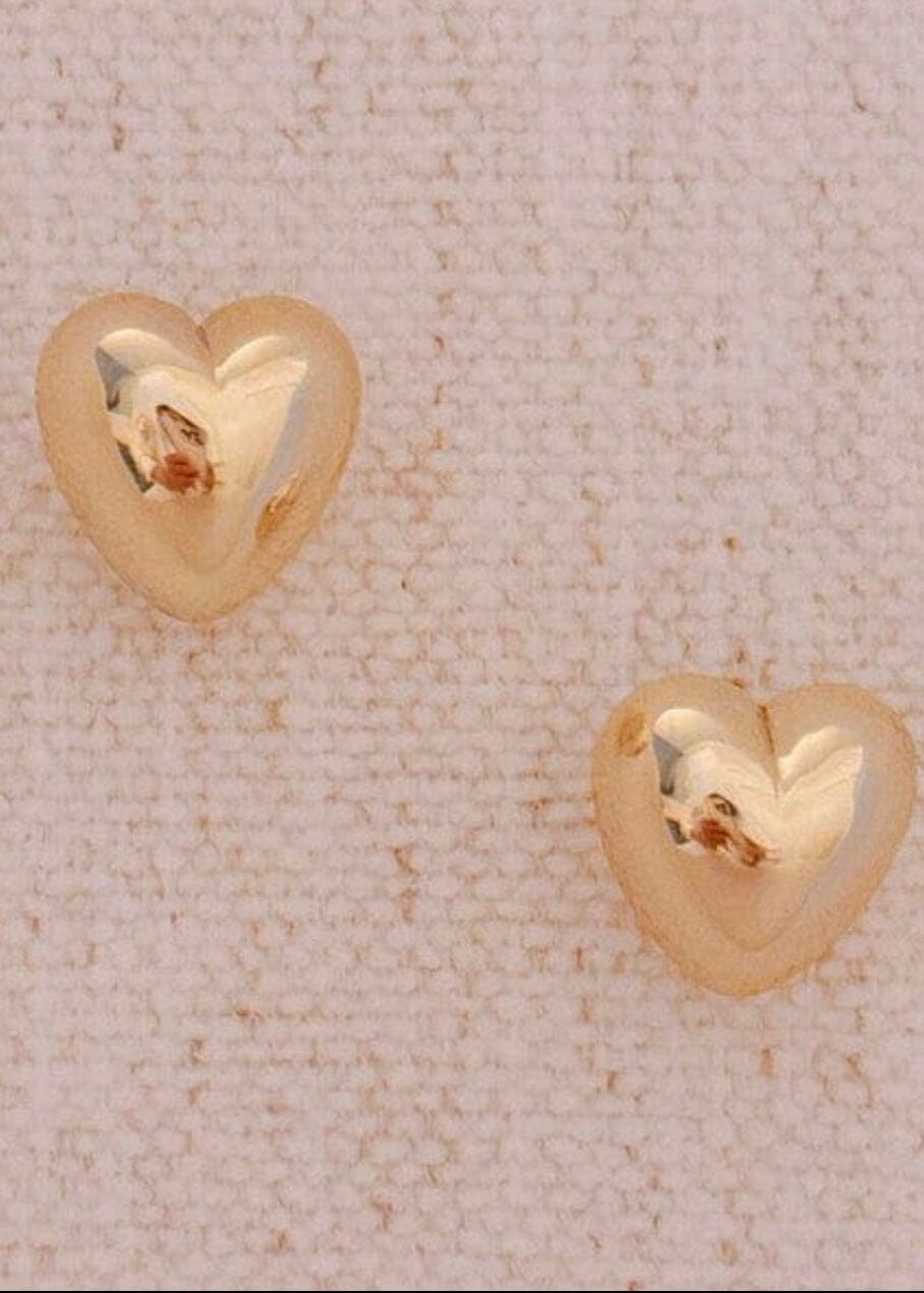 Penny Lovely Heart Stud Earrings Heart stud earrings Poet Street Boutique 