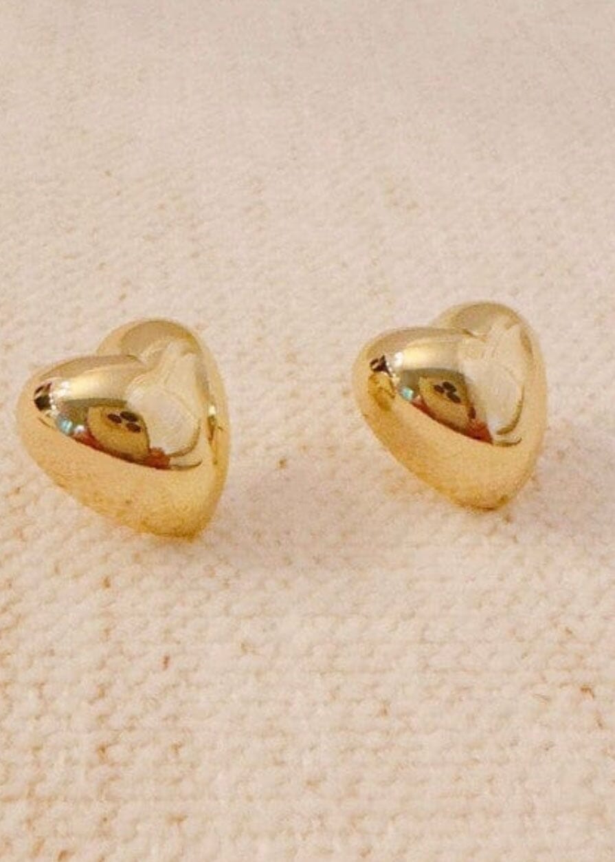 Penny Lovely Heart Stud Earrings Heart stud earrings Poet Street Boutique 