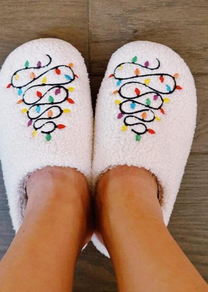 Precious Lit Coziest Slippers Christmas slippers Poet Street Boutique 