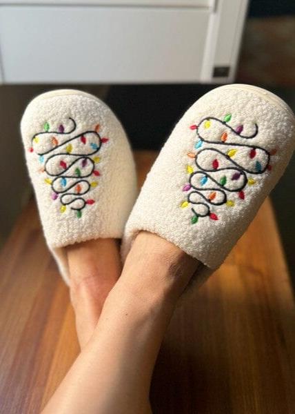 Precious Lit Coziest Slippers Christmas slippers Poet Street Boutique 