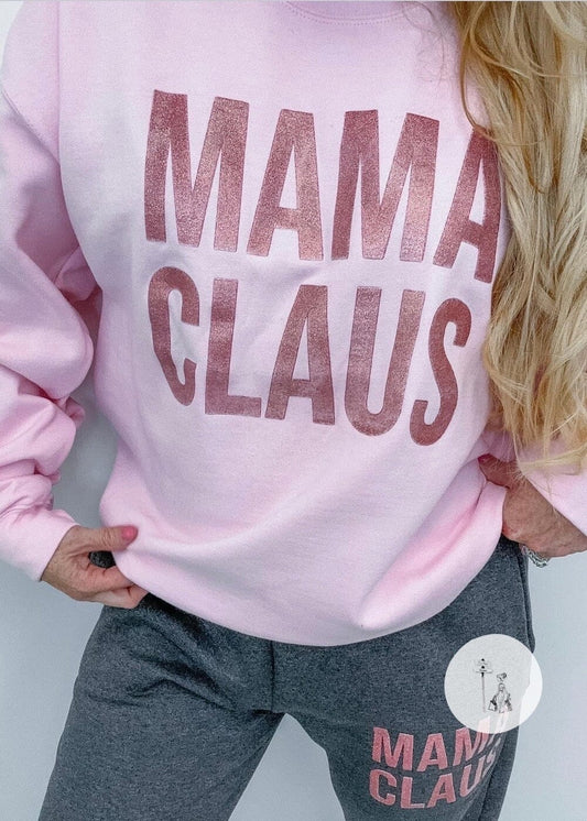 PREPPY Mama Claus Crew OR Jogger - PREORDER (NOV SHIP) ends 11/4/24 Poet Street Boutique Sweatshirt/S 