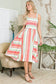 Rayon Smocked Stripe Dress rayon dress Orange Farm Clothing 
