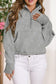 Ribbed 1/2 Zip Thumbhole Sleeve Sweatshirt 1/2 zip sweatshirt Poet Street Boutique 