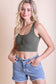 Ribbed Hook + Eye Crop Brami hook and eye brami crop tank Poet Street Boutique 