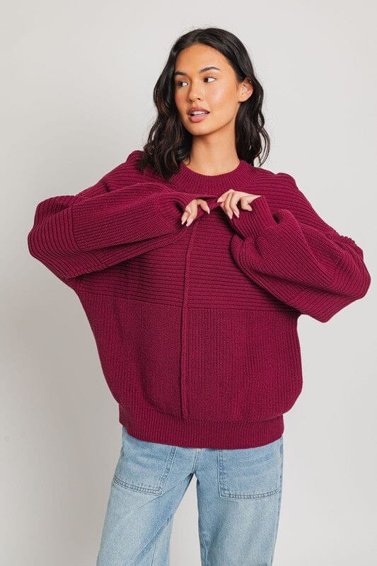 Rocky Road Ribbed Knit Sweater ribbed sweater LE LIS 