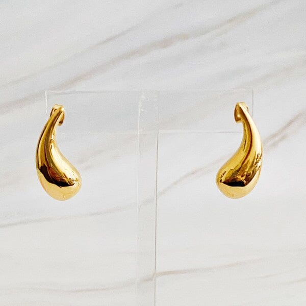 So Solid Mini Teardrop Earrings Ellison and Young Gold OS 