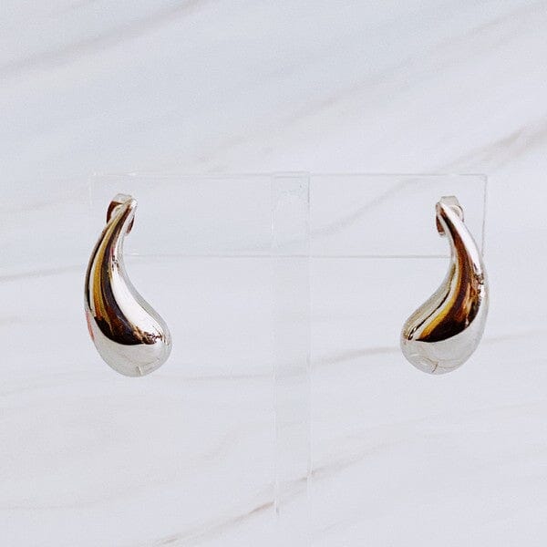 So Solid Mini Teardrop Earrings Ellison and Young Silver OS 