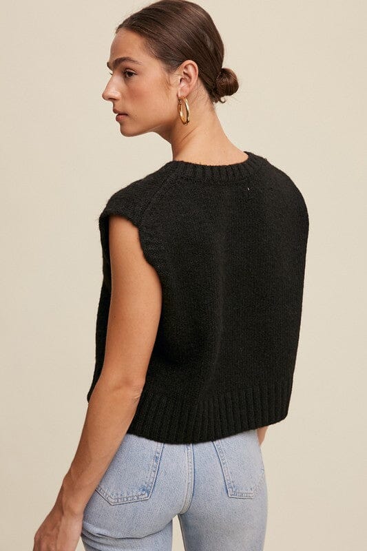 Soft Touch Cropped Knit Vest Listicle 