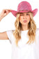 Sparkle Sequins Knit Metal Band Fashion Cowboy Hat Artini Accessories Hot Pink O/S 