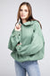Stitch It Elastic Hem Hoodie 3/4 zip pullover hoodie BiBi OLIVE S 