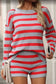 Striped long sleeve 2 piece set Miss Sparkling Red multi S 