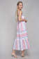 Striped Print Ruffle Hem Cami Dress spring stripe ruffle dress Nuvi Apparel 