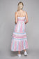 Striped Print Ruffle Hem Cami Dress spring stripe ruffle dress Nuvi Apparel 