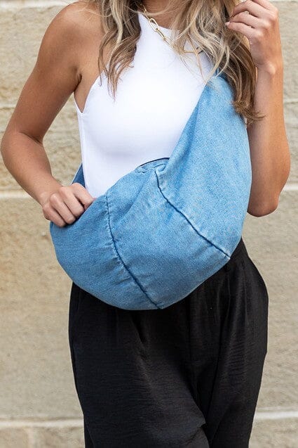 Tatum Denim Sling Bag denim sling bag Poet Street Boutique Light Denim OneSize 