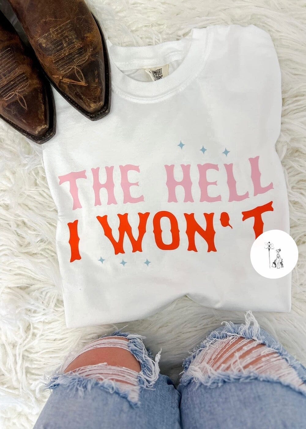 The Hell I Won’t Heart Graphic Tee graphic tee Poet Street Boutique 