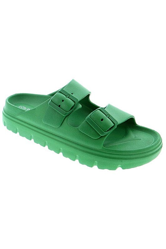 Top Moda Cairo Buckle Double Strap Sandals double strap buckle sandals Top Moda GREEN 7 