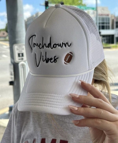 Touchdown Vibes Hat Ask Apparel white OneSize 