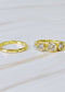 Trio Bezel Stone Ring Set Of 2 Stacking rings Poet Street Boutique 