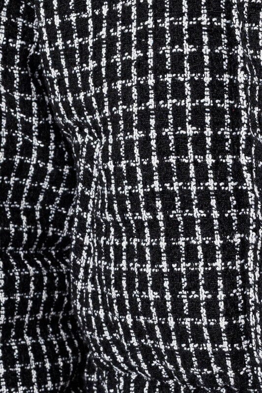 Tweed Crop Puffer Jacket tweed puffer LE LIS 