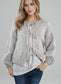 V-neck front tie Cardigan Miss Sparkling gray S 