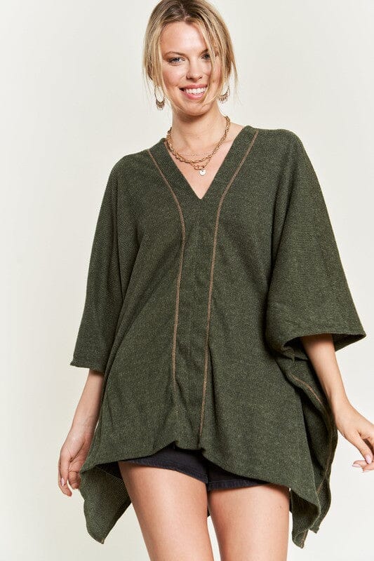 VNECK PONCHO TOP Jade By Jane 