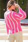Wave Stripe Drop Shoulder Sweater stripe sweater Lumiere 