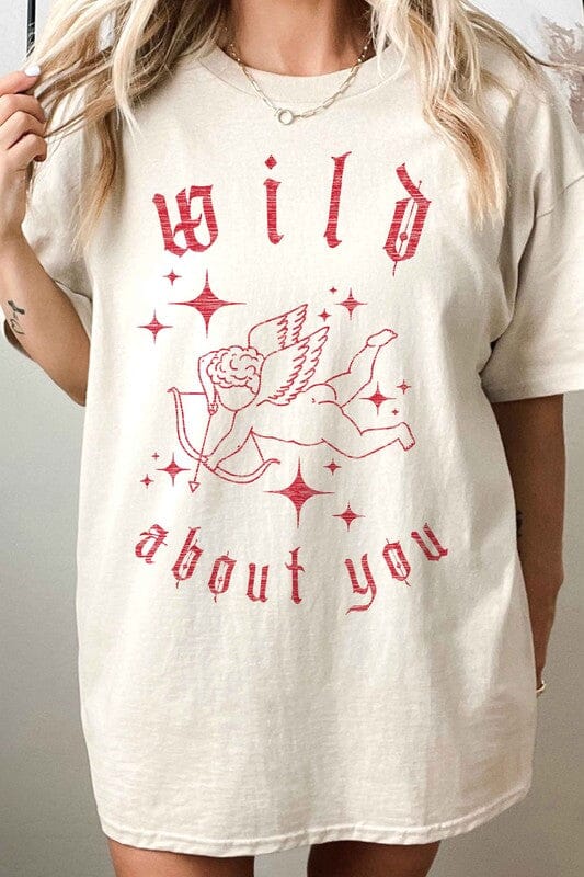 Wild About You Oversized Tee graphic tee Poet Street Boutique SAND S/M 