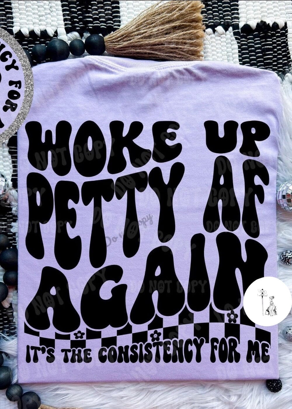 Woke Up Petty AF Again Comfort Colors Tee funny graphic tee Poet Street Boutique 