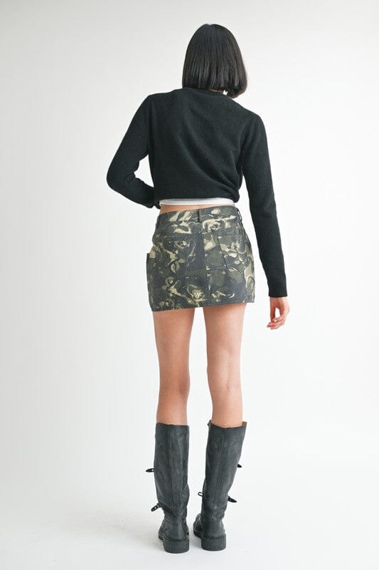 WRAPPED MINI SKIRT WITH BUTTON Emory Park 