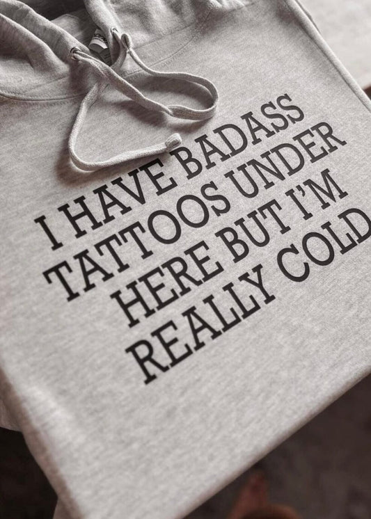 Badass Tattoos Graphic Hoodie Graphic Hoodie Poet Street Boutique 