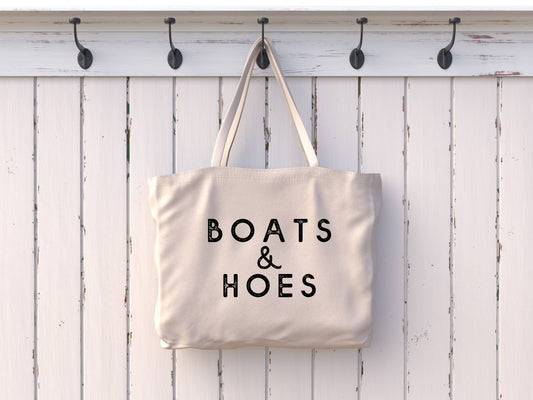 Boats & and Hoes XL Tote Bag Love You a Latte Shop 