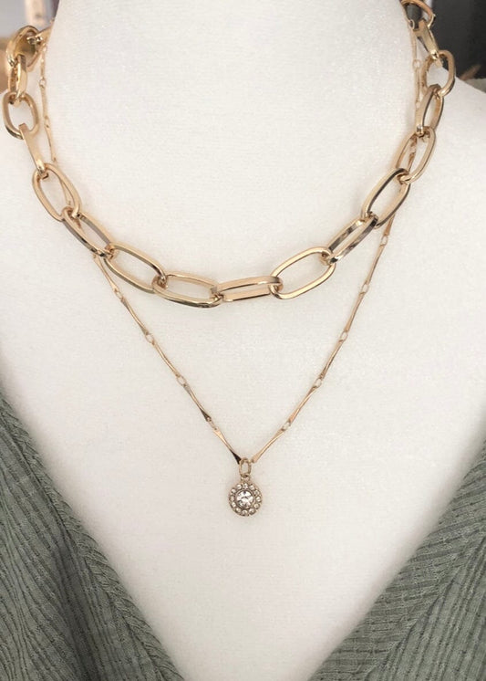 Callie Jewel Link Necklace necklace set Poet Street Boutique 