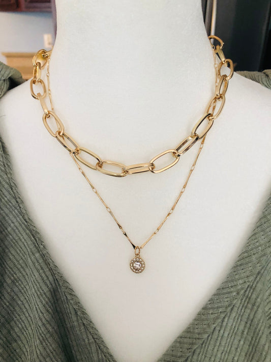 Callie Jewel Link Necklace necklace set Poet Street Boutique 