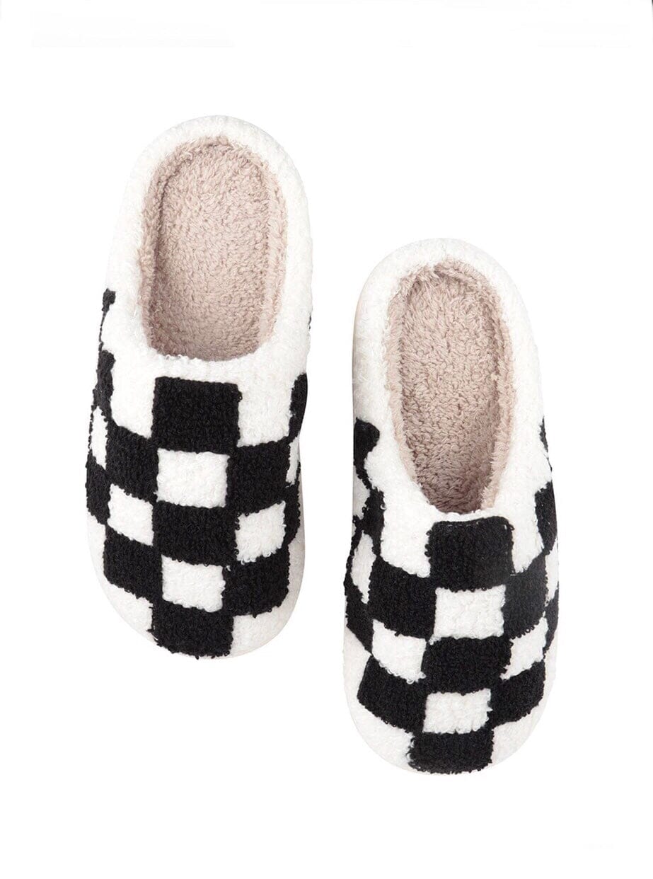 Checked Out Slippers slippers Poet Street Boutique 