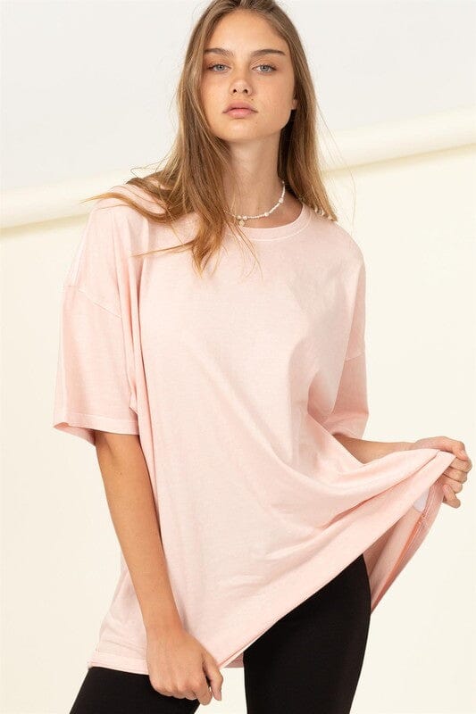 Cool and Chill Cotton Oversized T Shirt oversized cotton tee HYFVE BLUSH S/M 