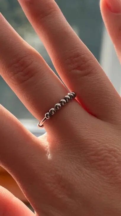 Fidget Abacus Ring anxiety ring Poet Street Boutique